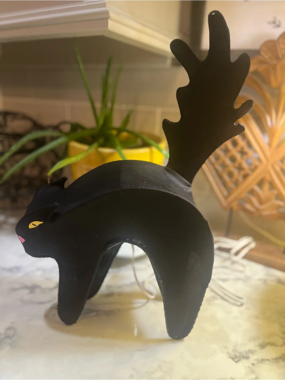 VTG Halloween Black Cat Nylon Lamp 1998 Vintage Trendmasters